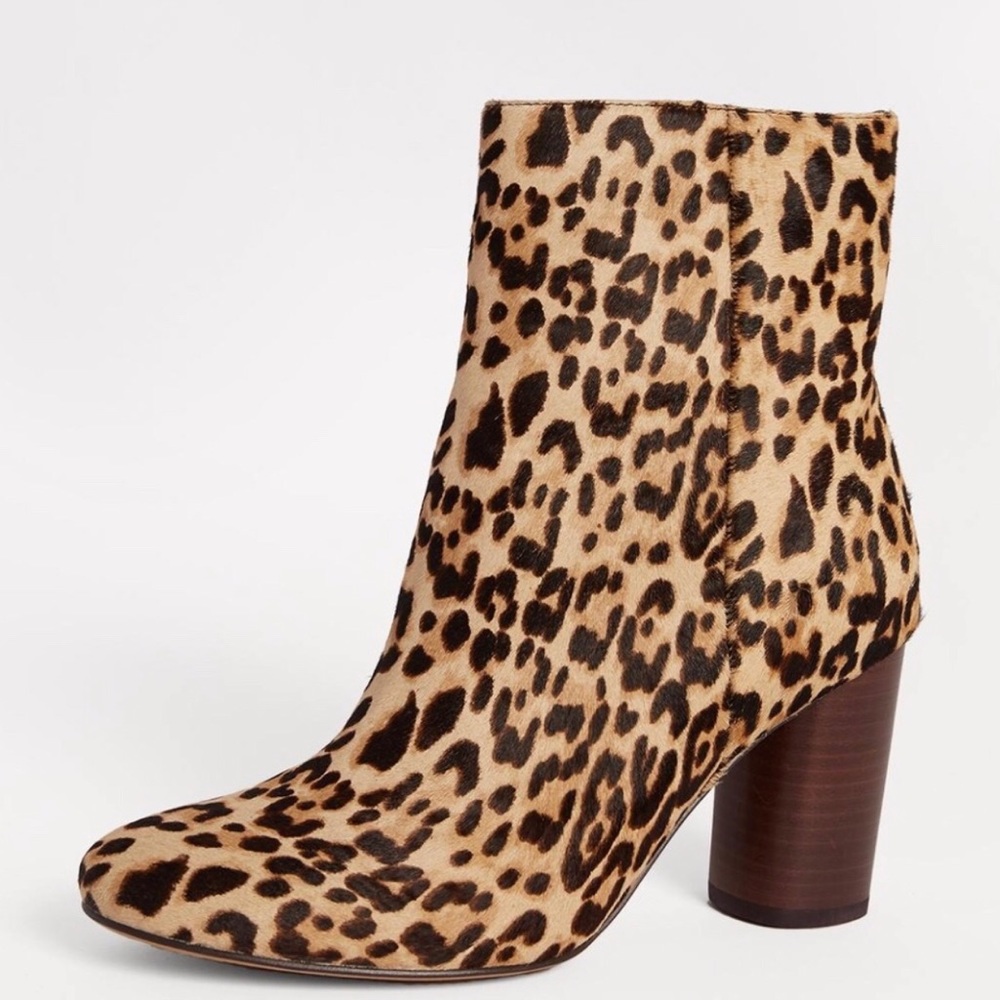 NWOB Sam Edelman Corra Leopard Stacked Heel Boots